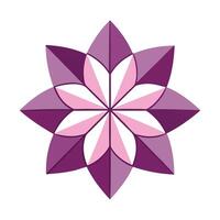 Geometric Precision Pentagon Petal Flower and Flower Concept vector