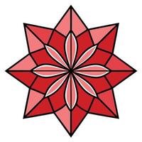 Modern Geometric Precision Pentagon Petal Flower and Flower Concept vector