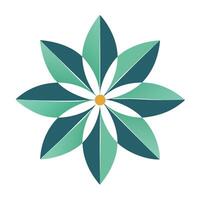 Structured Elegance Parallel Line Petal Flower and Flower Concept vector