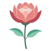 Creative Unique Petal Less Flower with Only Stem and Center and Flower Concept vector