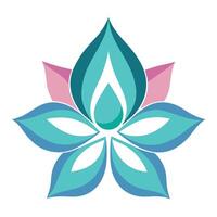 Soft Fluidity Petal Droplet Flower and Flower Concept vector