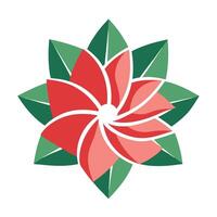 Modern Negative Space Focus Petal Fragment Flower and Flower Concept vector