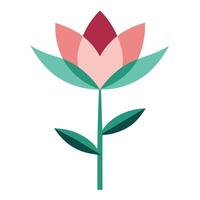 Elegant Unique Petal Less Flower with Only Stem and Center and Flower Concept vector