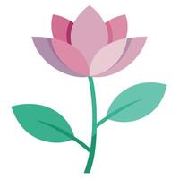 Unique Petal Less Flower with Only Stem and Center and Flower Concept vector