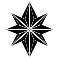 Modern Geometric Grace Pointed Diamond Petal Flower and Flower Concept vector