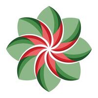 Asymmetrical Design Rotating Petal Flower and Flower Concept vector