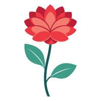 Creative Abstract Form Single Dash Stem Flower and Flower Concept vector