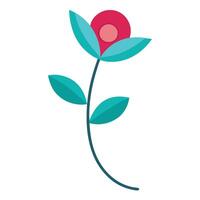 Modern Abstract Simplicity Single Dot Blossom and Flower Concept vector