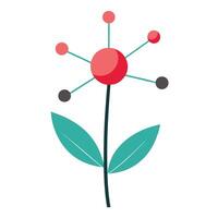 Abstract Simplicity Single Dot Blossom and Flower Concept vector