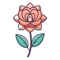 Effortless Simplicity Single Stroke Petal Flower Concept vector
