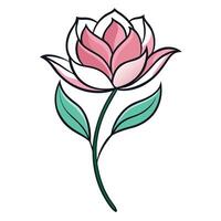 Modern Effortless Simplicity Single Stroke Petal Flower and Flower Concept vector