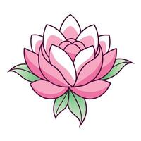 Modern Fluid Simplicity Single Stroke Petal Flower and Flower Concept vector