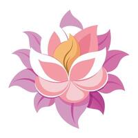 Modern Gentle Movement Soft Curved Petal Blossom and Flower Concept vector