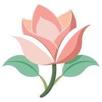 Elegant Gentle Movement Soft Curved Petal Blossom and Flower Concept vector