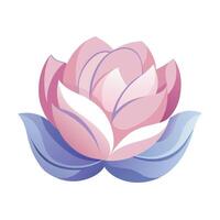 Modern Flowing Motion Soft Wave Petal Flower and Modern Design and Flower Concept vector