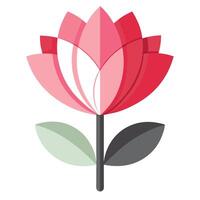 Creative Subtle Depth Split Shadow Petal Blossom and Flower Concept vector