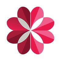 Elegant Subtle Depth Split Shadow Petal Blossom and Flower Concept vector