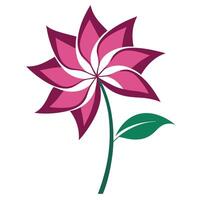 Elegant Angular Grace Stretched Triangle Blossom and Flower Concept vector