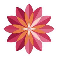 Elegant Modern Silhouette Stretched Oval Petal Flower and Flower Concept vector