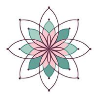 Delicate Structure Symmetrical Wire Petal Blossom and Flower Concept vector