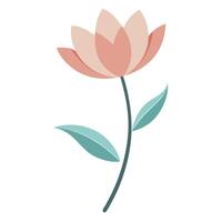 Elegant Gentle Curves Thin Arc Petal Blossom and Flower Concept vector