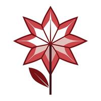 Creative Sharp Lines Thin Arrowhead Petal Blossom and Flower Concept vector