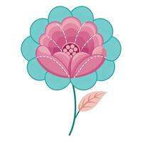 Delicate Weave Thread Loop Petal Flower and Flower Concept vector