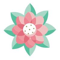 Modern Large Negative Space Tiny Dot Center Flower and Flower Concept vector