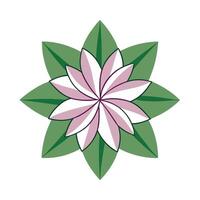 Modern Geometric Precision Triangle Frame Petal Flower and Flower Concept vector