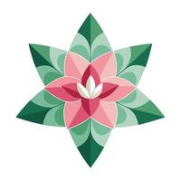 Elegant Sharp Geometry Triangle Cut Petal Flower and Flower Concept vector