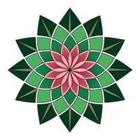 Creative Sharp Symmetry Triangle Edge Petal Blossom and Flower Concept vector