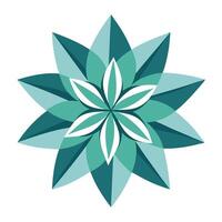 Elegant Sharp Symmetry Triangle Edge Petal Blossom and Flower Concept vector