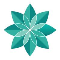 Creative Geometric Precision Triangle Frame Petal Flower and Flower Concept vector