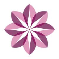 Elegant Geometric Precision Triangle Frame Petal Flower and Flower Concept vector