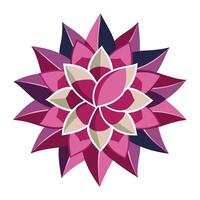 Modern Sharp Symmetry Triangle Edge Petal Blossom and Flower Concept vector