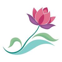 Elegant Soft Curves Wave Edge Petal Blossom and Flower Concept vector