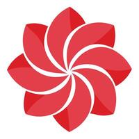 Elegant Fluid Simplicity Wavy Line Petal Flower and Flower Concept vector