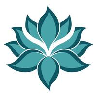 Modern Fluid Simplicity Wavy Line Petal Flower and Flower Concept vector
