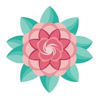 Modern Sharp Simplicity Zigzag Edge Petal Flower and Flower Concept vector