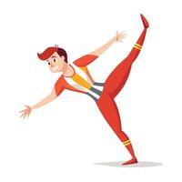 Modern Acrobatics Icon with Acrobat and Stunt vector
