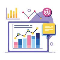Elegant Ad Campaign Icon with Digital Ad Banner and Analytics vector