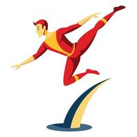 Acrobatics Icon with Acrobat and Stunt vector