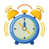 Elegant Alarm Clock Icon with Modern Style and Bell vector