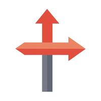 Modern Arrow Icon with Simple Directional Arrow and Flat Style vector
