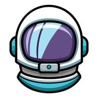 Elegant Astronaut Icon with Astronaut Helmet and Reflection vector