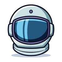 Astronaut Icon with Astronaut Helmet and Reflection vector