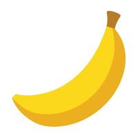 Elegant Banana Icon with Minimalist Design and Yellow Color vector