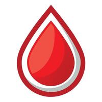 Modern Blood Drop Icon Symbolizing Donation and Healthcare vector