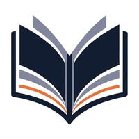 Simple Open Book Icon with Clean Pages and Isolated Background vector