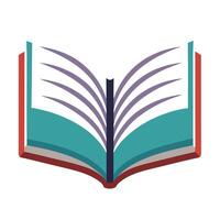 Modern Simple Open Book Icon with Clean Pages and Isolated Background vector